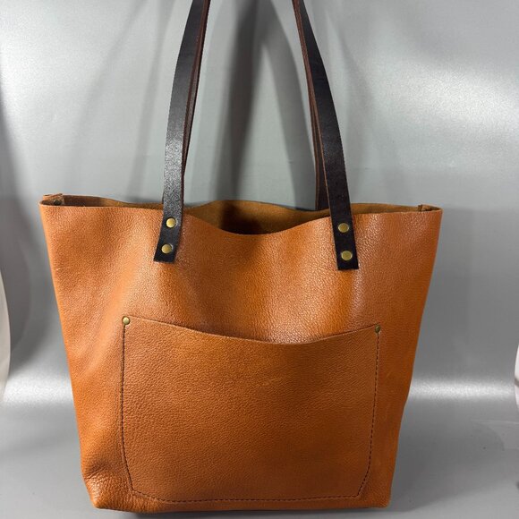 portland leather goods Handbags - NWOT Portland Leather Goods Brown Leather Tote Bag